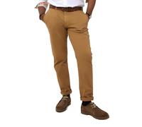 Joe Browns Herren Straight Leg Chino Trousers Lässige Hose, Tabak-Braun, 36 W / 32 L