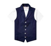 Joe Browns Herren Vintage Workwear Twill Waistcoat Weste, Navy, 54