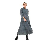 Joe Browns Maxikleid mit Blumenmuster, breite Ärmel, Knopfleiste, grau, 40