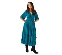 Joe Browns Maxikleid mit Spiegelbesatz, Boho-Blumenmuster, blaugrün, 38