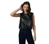 Joe's The Maeve Damen-T-Shirt, veganes Leder, ärmellos, Schwarz, X-Groß