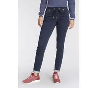 Jogg Pants KANGAROOS, Damen, Gr. 32, N-Gr, schwarz (schwarz rinsed), Denim/Jeans, Obermaterial: 59% Baumwolle, 40% Polyester, 1% Elasthan, bequem lang, Jeans Jogg Jeans Treggings, entspannte Passform,