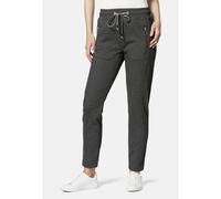 Jogg Pants STOOKER WOMEN "Berlin Print Easy Fit Jeans", Damen, Gr. 46, Länge 29, grau (grau graphic), Stoff, 73% Polyester, 25% Baumwolle, 2% Elasthan, gerade, unten schmal lang, Jeans, Tapered Fit Ca