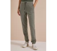 Jogger Pants CECIL, Damen, Gr. 3XL, Länge 30, raw khaki, Stoff, 65% Polyester, 32% Viskose, 3% Elasthan, bedruckt, comfort fit lang, Hosen, Elastikbund mit Tunnelzug (68943926-XXXL) raw khaki
