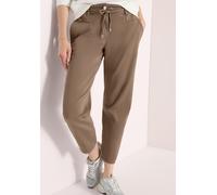 Cecil Damen Mid Waist Slim Leg Hose im Loose Fit in Braun, Gr: L