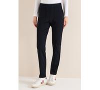 Jogger Pants CECIL, Damen, Gr. L, Länge 28, universal blau, Stoff, 82% Polyester, 18% Elasthan, unifarben, comfort fit knöchelfrei, Hosen, mit Elastikbund (30473862-L) universal blau