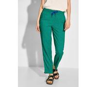 Jogger Pants CECIL, Damen, Gr. M, Länge 28, grün (fresh apple grün), Stoff, 100% Viskose, bedruckt, comfort fit lang, Hosen, Middle Waist (40040259-M) fresh apple grün