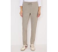 Jogger Pants CECIL, Damen, Gr. M, Länge 30, braun (toffee cream melange), Stoff, 53% Polyester, 37% Viskose, 10% Elasthan, unifarben, comfort fit lang, Hosen, Middle Waist (94000431-M) toffee cream me
