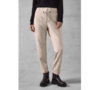 Jogger Pants CECIL, Damen, Gr. XL, Länge 28, beige (light hazel beige), Stoff, 94% Polyester, 6% Elasthan, unifarben, comfort fit normal, Hosen, Middle Waist (89306261-XL) light hazel beige