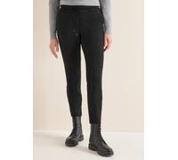 Jogger Pants CECIL, Damen, Gr. XL, Länge 28, schwarz, Stoff, 79% Polyester, 18% Viskose, 3% Elasthan, unifarben, comfort fit knöchellang, Hosen, Middle Waist (93783209-XL) schwarz