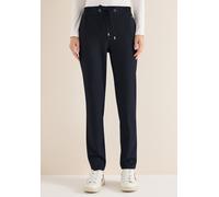 Jogger Pants CECIL, Damen, Gr. XL, Länge 30, universal blau, Stoff, 41% Polyamid, 29% Viskose, 22% Polyester, 8% Elasthan, unifarben, comfort fit lang, Hosen, Middle Waist (78870163-XL) universal blau