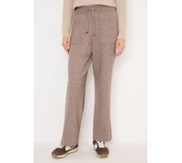Jogger Pants CECIL, Damen, Gr. XXL, Länge 28, chocolate mousse melange, Web, 33% Polyester, 31% Polyacryl, 24% Baumwolle, 12% Nylon, meliert, comfort fit knöchellang, Hosen, High Waist (66148109-XXL) 