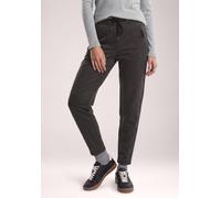 Jogger Pants CECIL, Damen, Gr. XXL, Länge 28, grau (creamy mocha), Stoff, 80% Polyester, 17% Viskose, 3% Elasthan, gemustert, comfort fit knöchelfrei, Hosen, Elastikbund mit Tunnelzug (93542010-XXL) c
