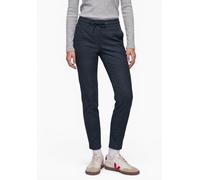 Jogger Pants CECIL, Damen, Gr. XXL, Länge 28, schwarz (urban dunkelblau melange), Stoff, 55% Polyester, 40% Viskose, 5% Elasthan, kariert, comfort fit knöchellang, Hosen, mit Elastikbund (33647834-XXL