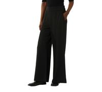 Jogger Pants COMMA, Damen, Gr. 36, N-Gr, schwarz, Web, Obermaterial: 97% Polyester, 3% Elasthan, unifarben, regular fit lang, Hosen, mit weitem Bein, Sommerhose (86162856-36) schwarz