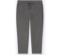 Jogger Pants INSPIRATIONEN, Damen, Gr. 21, Kurzgrößen, grau (anthrazit), 58% Viskose, 36% Polyamid, 6% Elasthan, unifarben, Hosen (46479446-21) anthrazit