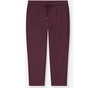 Jogger Pants INSPIRATIONEN, Damen, Gr. 21, Kurzgrößen, rot (burgund), 58% Viskose, 36% Polyamid, 6% Elasthan, unifarben, Hosen (28866247-21) burgund