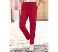 Jogger Pants INSPIRATIONEN, Damen, Gr. 38, Normalgrößen, rot, 58% Viskose, 36% Polyamid, 6% Elasthan, unifarben, Hosen (26757327-38) rot