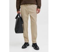 Jogger Pants JACK & JONES "JPSTACE NEO JOGGER PANTS NOOS", Herren, Gr. L, N-Gr, beige (crockery), Web, Obermaterial: 72% Baumwolle, 23% Polyester, 5% Elasthan, unifarben, regular fit knöchellang, Hose