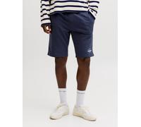 Jogger Pants JACK & JONES "JPSTGORDON BRANDON SWEAT SHORTS", Herren, Gr. XS, N-Gr, blau (navy blazer), Web, Obermaterial: 65% Polyester, 35% Baumwolle, unifarben, regular fit, Hosen (31704259-XS) navy