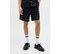 Jogger Pants JACK & JONES "JPSTJAIDEN PATRAS JOGGER SHORT REG", Herren, Gr. M, N-Gr, schwarz, Web, Obermaterial: 100% Baumwolle, unifarben, relaxed fit knielang, Hosen (10260660-M) schwarz
