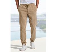 Jogger Pants JOHN DEVIN röße 5XL - elastische Cordhose", Herren, Gr. M (48/50), N-Gr, braun (camel), Cord, Obermaterial: 98% Baumwolle, 2% Elasthan, unifarben, bequem lang, Hosen, Jogg Pants aus