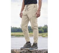Jogger Pants JOHN DEVIN, Damen, Gr. 60, N-Gr, beige (sand), Obermaterial: 95% Polyamid, 5% Elasthan, unifarben, bequem knöchellang, Hosen, Trekking-Outdoor-Hose mit Belüftung im Kniebereich (24000638-