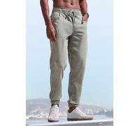 Jogger Pants JOHN DEVIN "Jogg Pants", Herren, Gr. S (44/46), N-Gr, grün (khaki, denim), Jeans, Obermaterial: 65% Baumwolle, 33% Polyester, 2% Elasthan, bequem lang, Hosen Schlupfjeans, Joggpants mit e