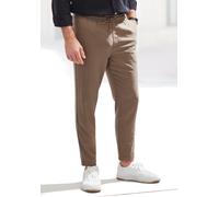 Jogger Pants JOHN DEVIN "Jogg Pants", Herren, Gr. XL (56/58), N-Gr, braun (hellbraun), Web, Obermaterial: 64% Polyester, 33% Viskose, 3% Elasthan, unifarben, slim fit lang, Hosen, Slim Fit, aus leicht