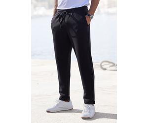 Jogger Pants JOHN DEVIN "Jogg Pants, Schlupfhose", Herren, Gr. XL (56/58), N-Gr, schwarz, Piqué, Obermaterial: 83% Polyester, 13% Viskose, 4% Elasthan, unifarben, bequem lang, Hosen, Umschlag am Beina