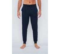 Jogger Pants JOOP "Leisure", Herren, Gr. M, N-Gr, blau (navy), Obermaterial: 95% Baumwolle, 4% Elasthan, 1% sonstige Fasern, bequem lang, Hosen, mit Cornflower-Allovermuster (63687620-M) navy
