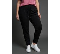 Jogger Pants LAURA SCOTT CURVE "Große Größen", Damen, Gr. 56, N-Gr, schwarz, Milano Rib, Obermaterial: 65% Viskose, 30% Polyester, 5% Elasthan, Basic, figurumspielend knöchellang, Hosen Jogger Pants,