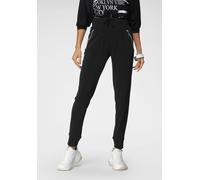Jogger Pants LAURA SCOTT, Damen, Gr. 34, N-Gr, schwarz, Jersey, Obermaterial: 95% Polyester, 5% Elasthan, gepflegt, bequem knöchellang, Hosen, mit Reißverschlusstaschen (400655-34) schwarz