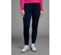 Jogger Pants LAURA SCOTT, Damen, Gr. 40, N-Gr, blau (navy), Milano Rib, Obermaterial: 76% Polyester, 20% Viskose, 4% Elasthan, unifarben, figurumspielend knöchelfrei, Hosen, aus bequemer, elastischer