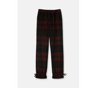 Jogger Pants MADELEINE "Hose Karohose im Jogg-Pants-Style", Damen, Gr. 20, N + K Gr, schwarz (schwarz, johannisbeere), Obermaterial: 50% Polyester PES. 50% Wolle WO., Hosen (41391362-20) schwarz, joha