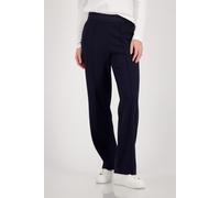 Jogger Pants MONARI "Basic Lurex", Damen, Gr. 36, N-Gr, marine, Web, Obermaterial: 55% Polyester, 38% Viskose, 7% Elasthan. Bündchen: 80% Polyester, 20% Elasthan, unifarben, straight fit lang, Hosen,