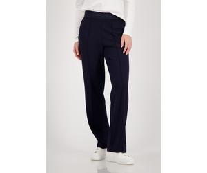 Jogger Pants MONARI "Basic Lurex", Damen, Gr. 42, N-Gr, marine, Web, Obermaterial: 55% Polyester, 38% Viskose, 7% Elasthan. Bündchen: 80% Polyester, 20% Elasthan, unifarben, straight fit lang, Hosen,