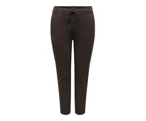 Jogger Pants ONLY CARMAKOMA "CARGOLDTRASH LIFE CLASSIC PANT NOOS", Damen, Gr. 42, Länge 32, braun (delicioso), Milano Rib, Obermaterial: 63% Viskose, 32% Nylon, 5% Elasthan, unifarben, gerade, unten s