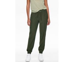 Jogger Pants ONLY "ONLKELDA-EMERY MW PULL-UP PANTS", Damen, Gr. 36, Länge 32, grape leaf, Web, Obermaterial: 92% Viskose, 8% Polyester, normal, Hosen (14409447-36) grape leaf