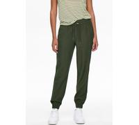 Jogger Pants ONLY "ONLKELDA-EMERY MW PULL-UP PANTS", Damen, Gr. 40L, Länge 30, grape leaf, Web, Obermaterial: 92% Viskose, 8% Polyester, normal, Hosen Jogger Pants, Topseller (86150022-40)