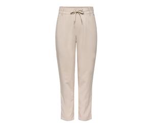 Jogger Pants ONLY "ONLPOPTRASH ARIS LIFE PANT WVN NOOS", Damen, Gr. M, Länge 32, pumice stone, Web, Obermaterial: 93% Viskose, 7% Polyester, unifarben, regular fit lang, Hosen (52601250-M) pumice ston