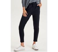 Jogger Pants ONLY "ONLPOPTRASH - Joggerhose mit Tunnelzugbund und Stretch", Damen, Gr. M (38), Länge 30, blau (night sky), Milano Rib, Obermaterial: 63% Viskose (LENZING™ ECOVERO™), 32% Nylon, 5% Elas