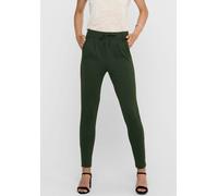 Jogger Pants ONLY "ONLPOPTRASH - Joggerhose mit Tunnelzugbund und Stretch", Damen, Gr. M (38), Länge 34, grün (peat), Milano Rib, Obermaterial: 63% Viskose, 32% Nylon, 5% Elasthan, unifarben, gerade,