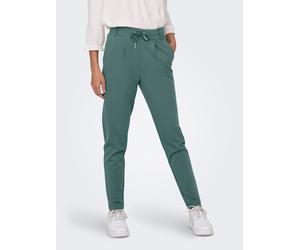 Jogger Pants ONLY "ONLPOPTRASH - Joggerhose mit Tunnelzugbund und Stretch", Damen, Gr. S (36), Länge 30, grün (schwarz forest), Milano Rib, Obermaterial: 63% Viskose, 32% Nylon, 5% Elasthan, unifarben