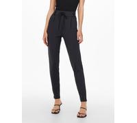 Jogger Pants ONLY "ONLPOPTRASH - Joggerhose mit Tunnelzugbund und Stretch", Damen, Gr. XS (34), Länge 32, blau (blau graphite), Milano Rib, Obermaterial: 63% Viskose, 32% Nylon, 5% Elasthan, unifarben