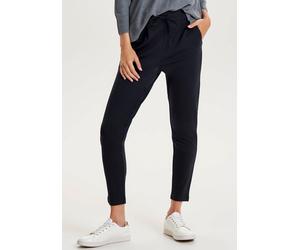 Jogger Pants ONLY "ONLPOPTRASH - Joggerhose mit Tunnelzugbund und Stretch", Damen, Gr. XXL (44), Länge 34, blau (night sky), Milano Rib, Obermaterial: 63% Viskose (LENZING™ ECOVERO™), 32% Nylon, 5% El