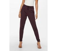 Jogger Pants ONLY "ONLPOPTRASH LIFE EASY COL PANT PNT NOOS", Damen, Gr. L (40), Länge 32, braun (port royale), Milano Rib, Obermaterial: 63% Viskose, 32% Nylon, 5% Elasthan, unifarben, regular fit lan