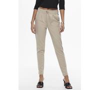 Jogger Pants ONLY "ONLPOPTRASH LIFE EASY COL PANT PNT NOOS", Damen, Gr. M (38), Länge 30, beige (pure cashmere), Milano Rib, Obermaterial: 63% Viskose, 32% Nylon, 5% Elasthan, unifarben, regular fit l