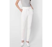 Jogger Pants ONLY "ONLPOPTRASH LIFE EASY COL PANT PNT NOOS", Damen, Gr. M (38), Länge 32, weiß (cloud dancer), Milano Rib, Obermaterial: 63% Viskose, 32% Nylon, 5% Elasthan, unifarben, regular fit lan