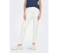 Jogger Pants ONLY "ONLPOPTRASH LIFE EASY COL PANT PNT NOOS", Damen, Gr. XL (42), Länge 30, weiß (cloud dancer), Milano Rib, Obermaterial: 63% Viskose, 32% Nylon, 5% Elasthan, unifarben, regular fit la